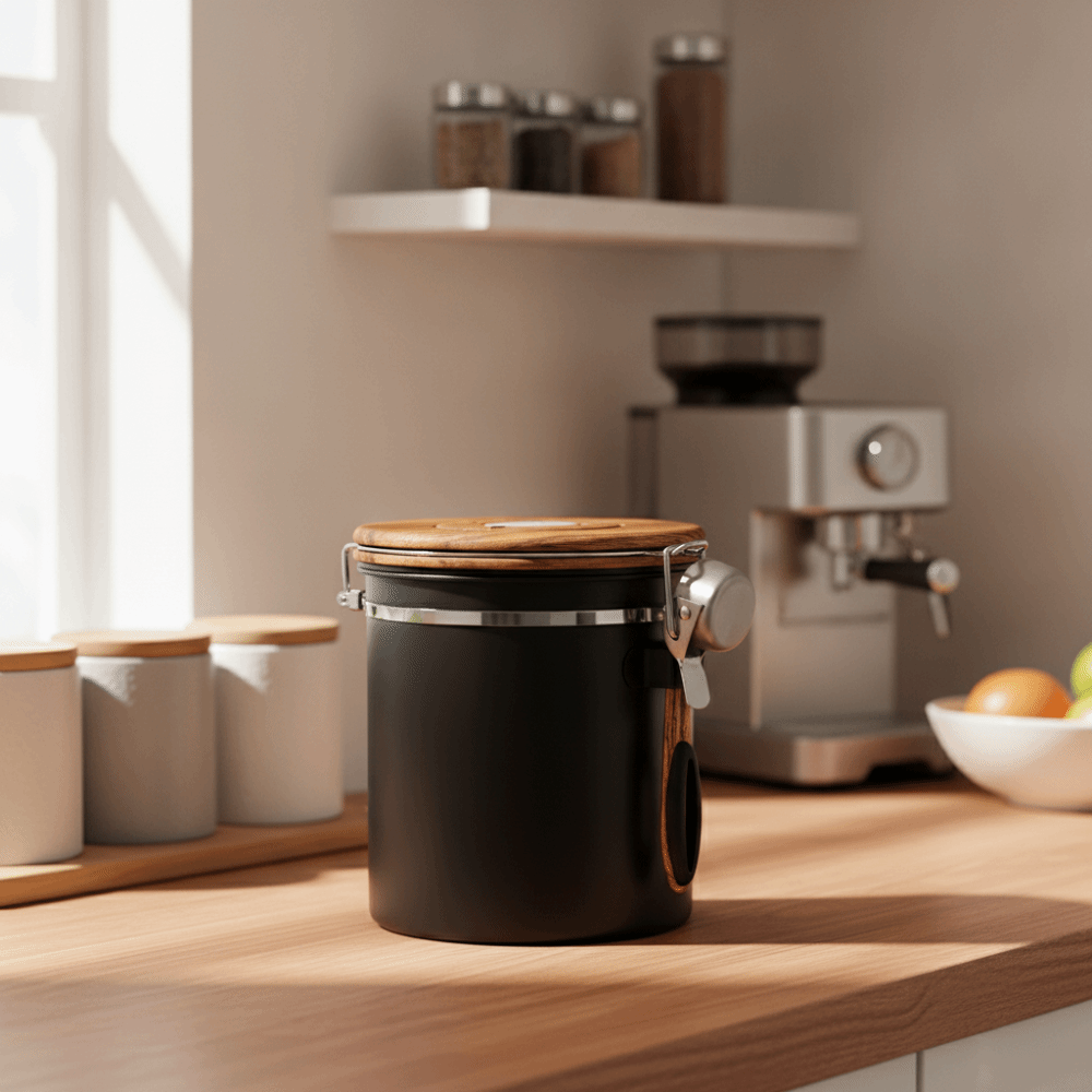 Coffee Tea And Bean Leaf - Réservoir de stockage de grains de