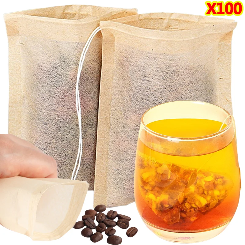 Coffee Tea And Bean Leaf - Sachets de thé vides avec filtre