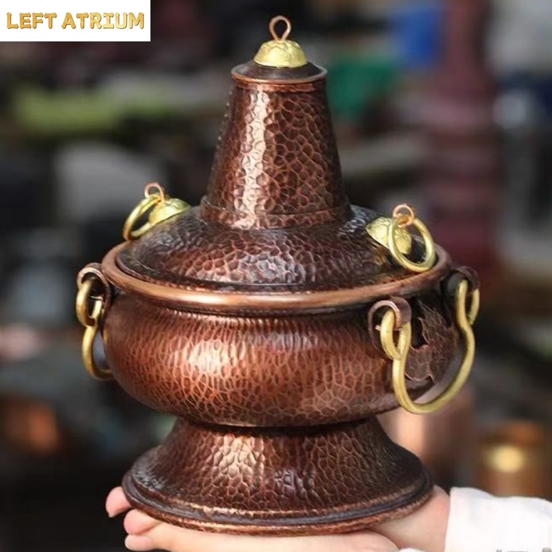 Coffee Tea And Bean Leaf - Vase multifonctionnel en cuivre pur, fait