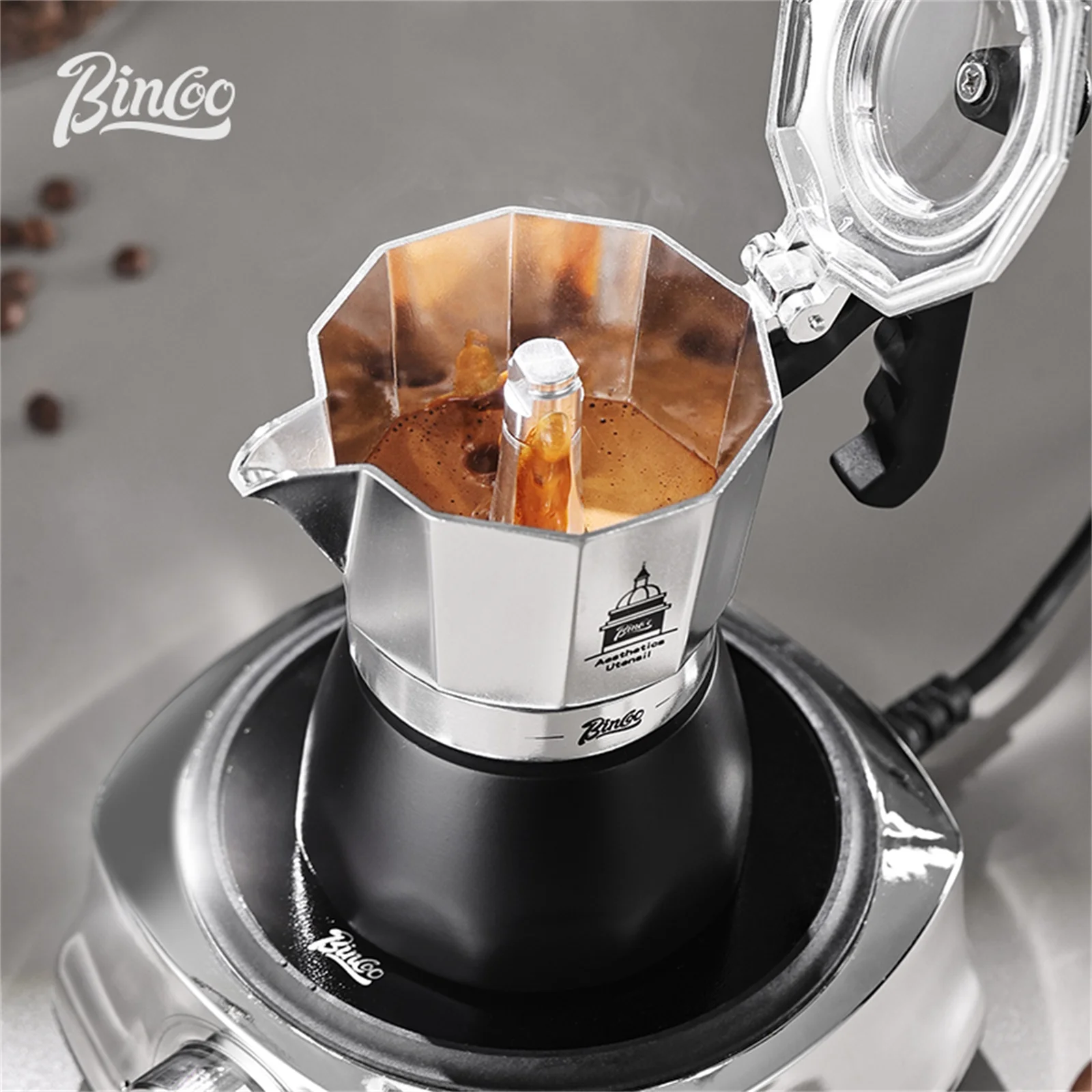 BINCOO Pot Moka à Double Valve - Coffee Tea Chocolate avis et prix