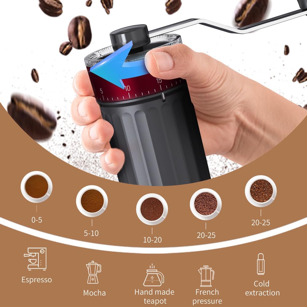 Moulin à café manuel avec 40 r - Burr Hand Grinder avis et prix
