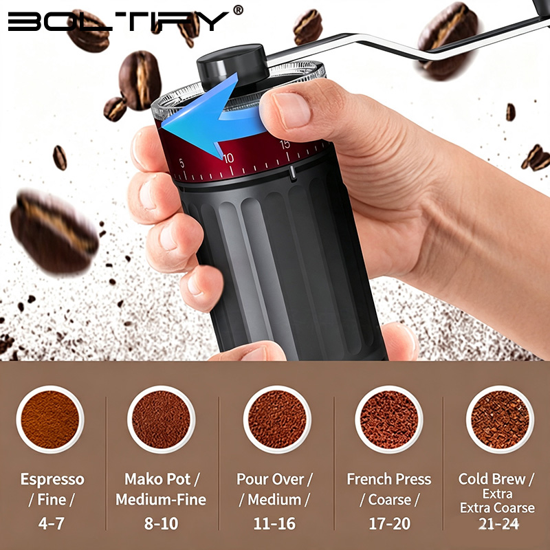 BOLTIFY – moulin à café manuel - Burr Hand Grinder avis et prix